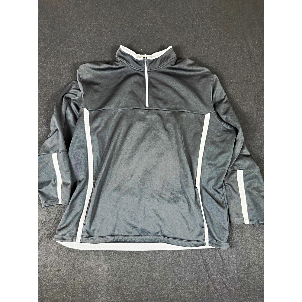 Nike Golf Therma-FIT Men's 3XL Big & Tall 1/4 Zip Long Sleeve Polo Black/Gray